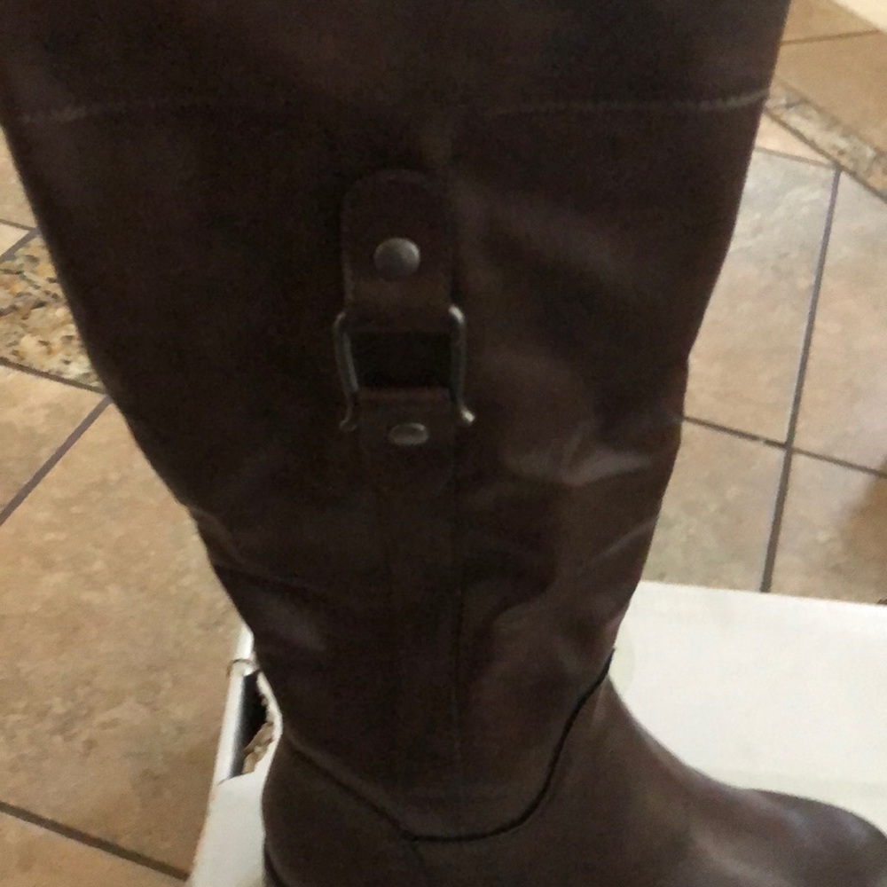 Astarie brown knee high riding boots